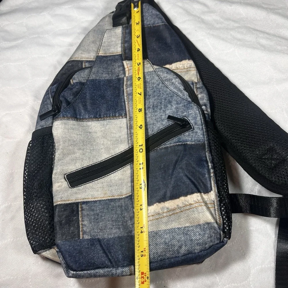 Retro Blue Jean Printed Sling Bag New